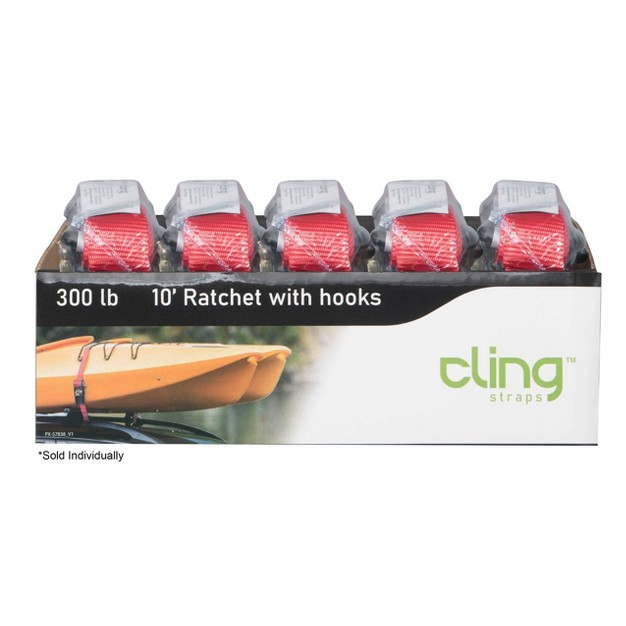 Cling 10 x27 300lbs Ratchet With Hooks