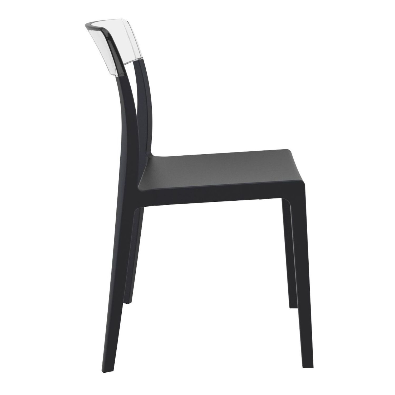 33 Black Refined Patio Dining Chair