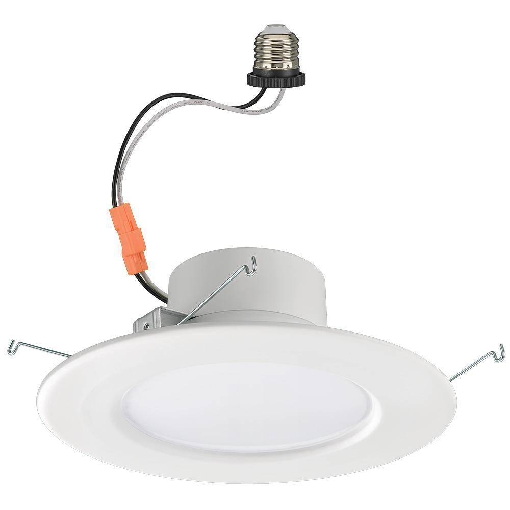 Commercial Electric 5 in.6 in. Smart Adjustable CCT Integrated LED Recessed Light Trim Powered by Hubspace New Construction Remodel 538561010