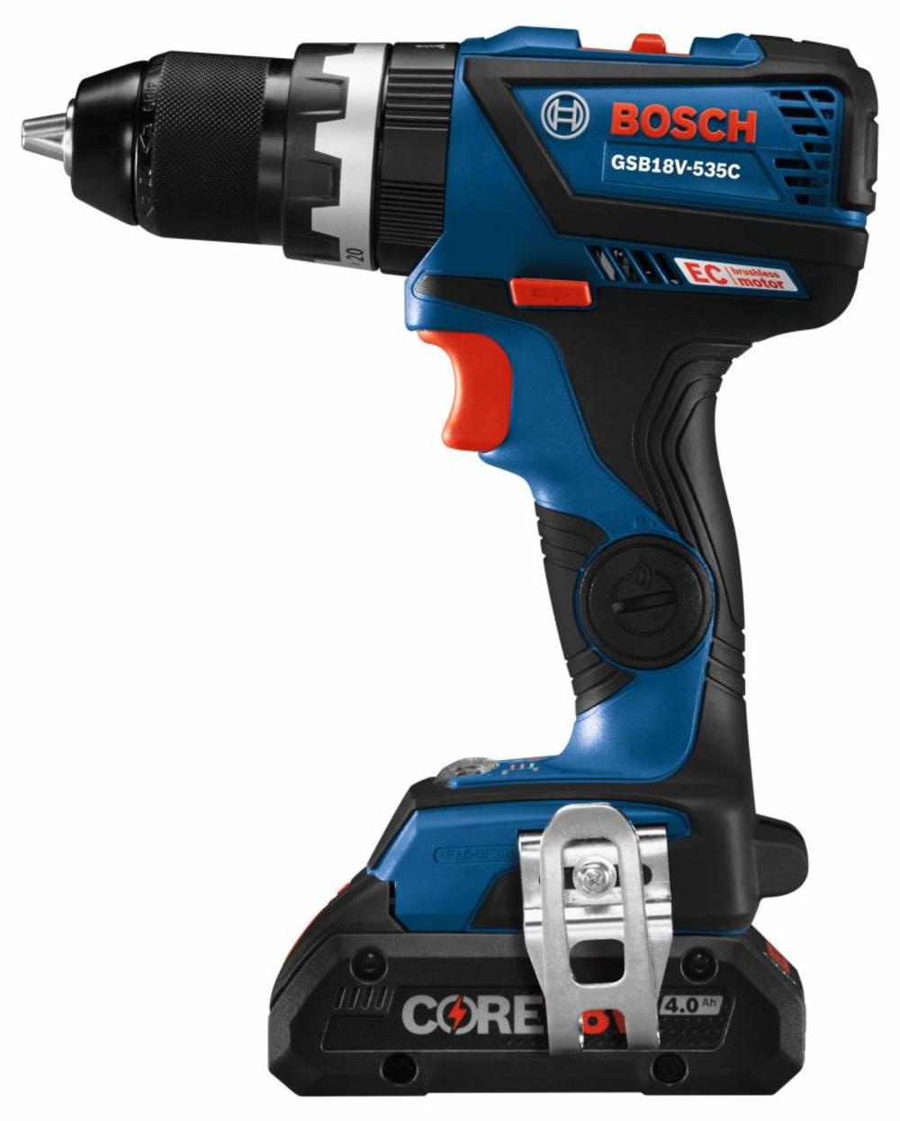 18V EC Brushless Connected-Ready Compact Tough 1/2 In. Hammer Drill/Driver Kit with (2) CORE18V 4.0 Ah Compact Batteries ;