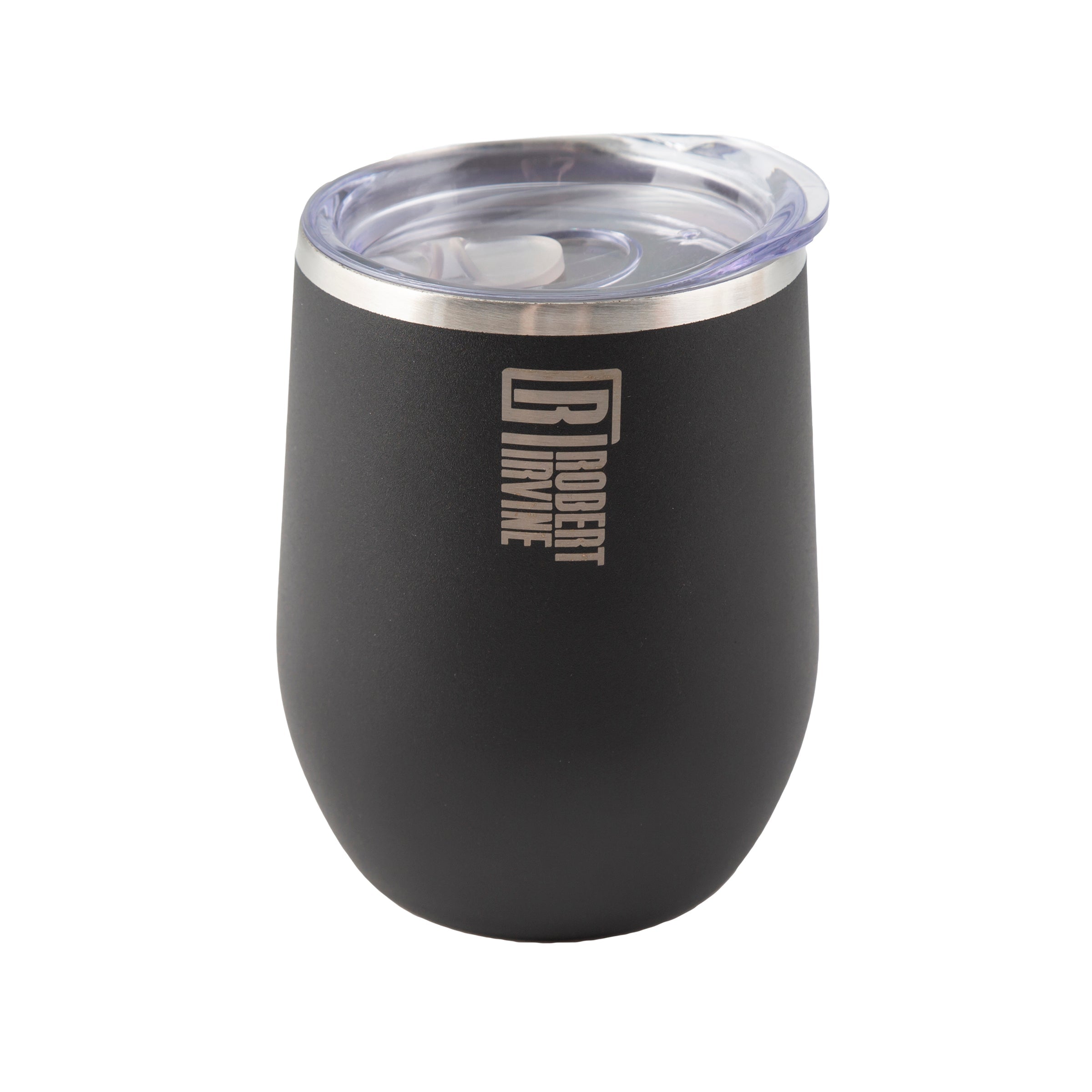 Robert Irvine 12 Oz Black Wine Tumblers, Set Of 2