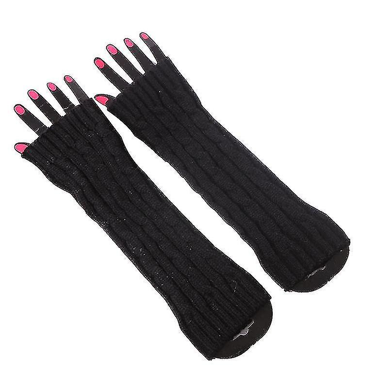 Women Winter Warm Knit Fingerless Gloves Winter Clothing Accessory