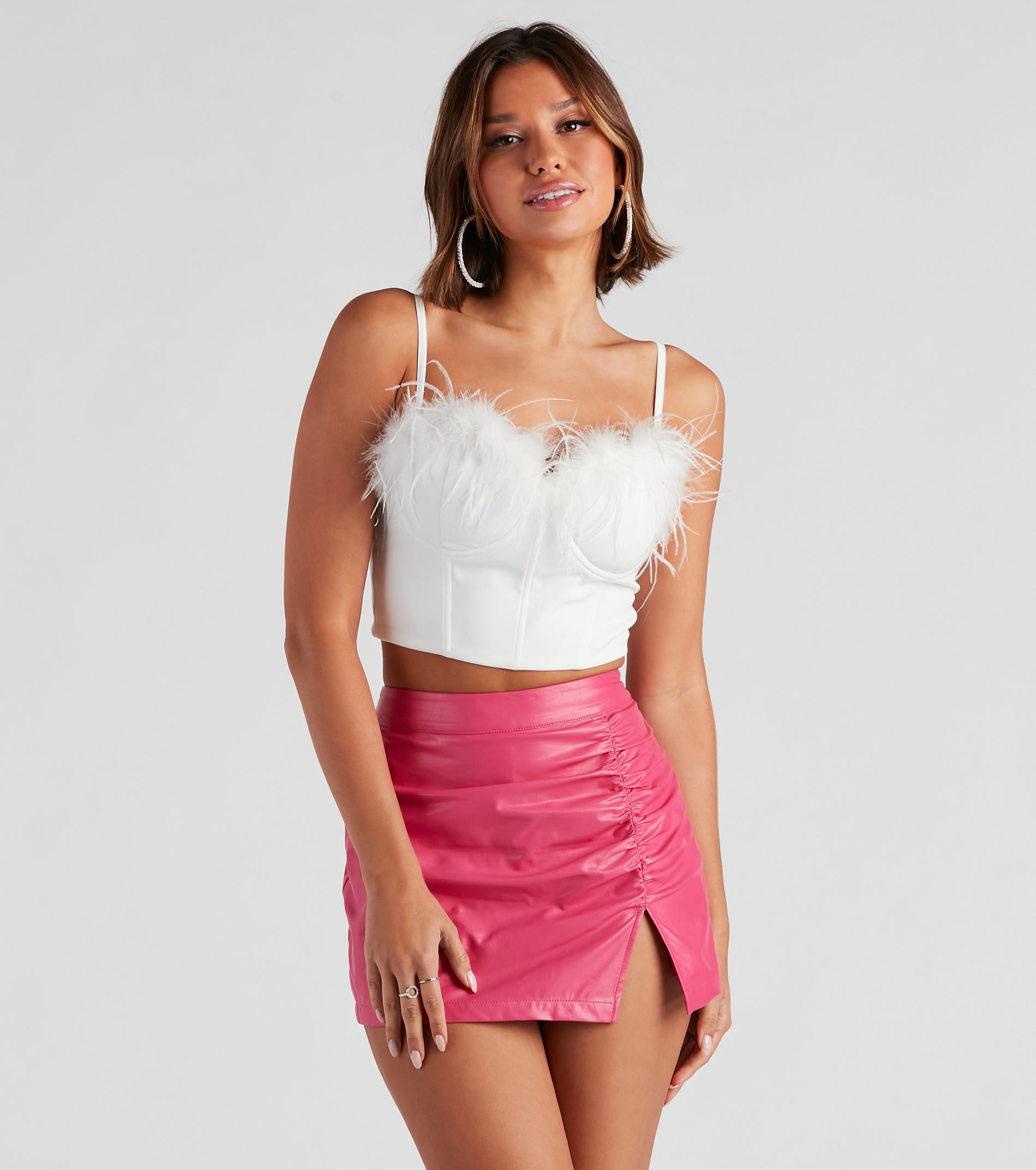 So Fine Marabou Trim Corset