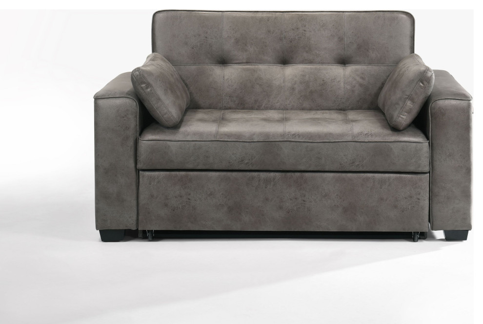 Brooklyn Sofa Sleeper  Stone   Contemporary   Sleeper Sofas   by D ampD Companies  Houzz