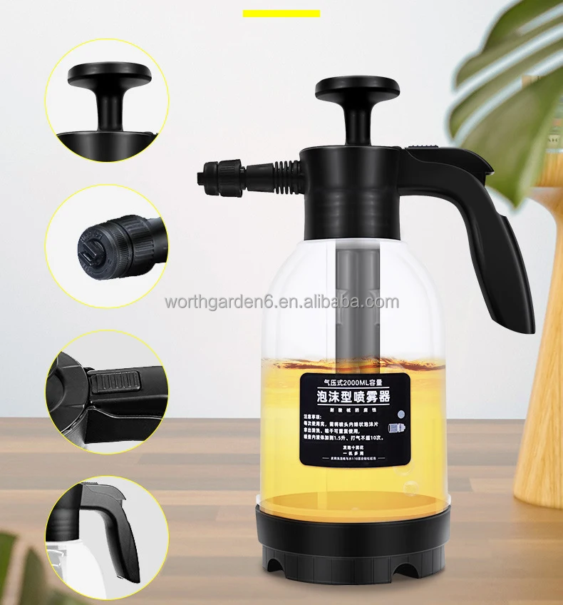 2 16L PP Plastic Bottle Hand Held Car Washing Plants Spray Water Pump Foam Sprayer