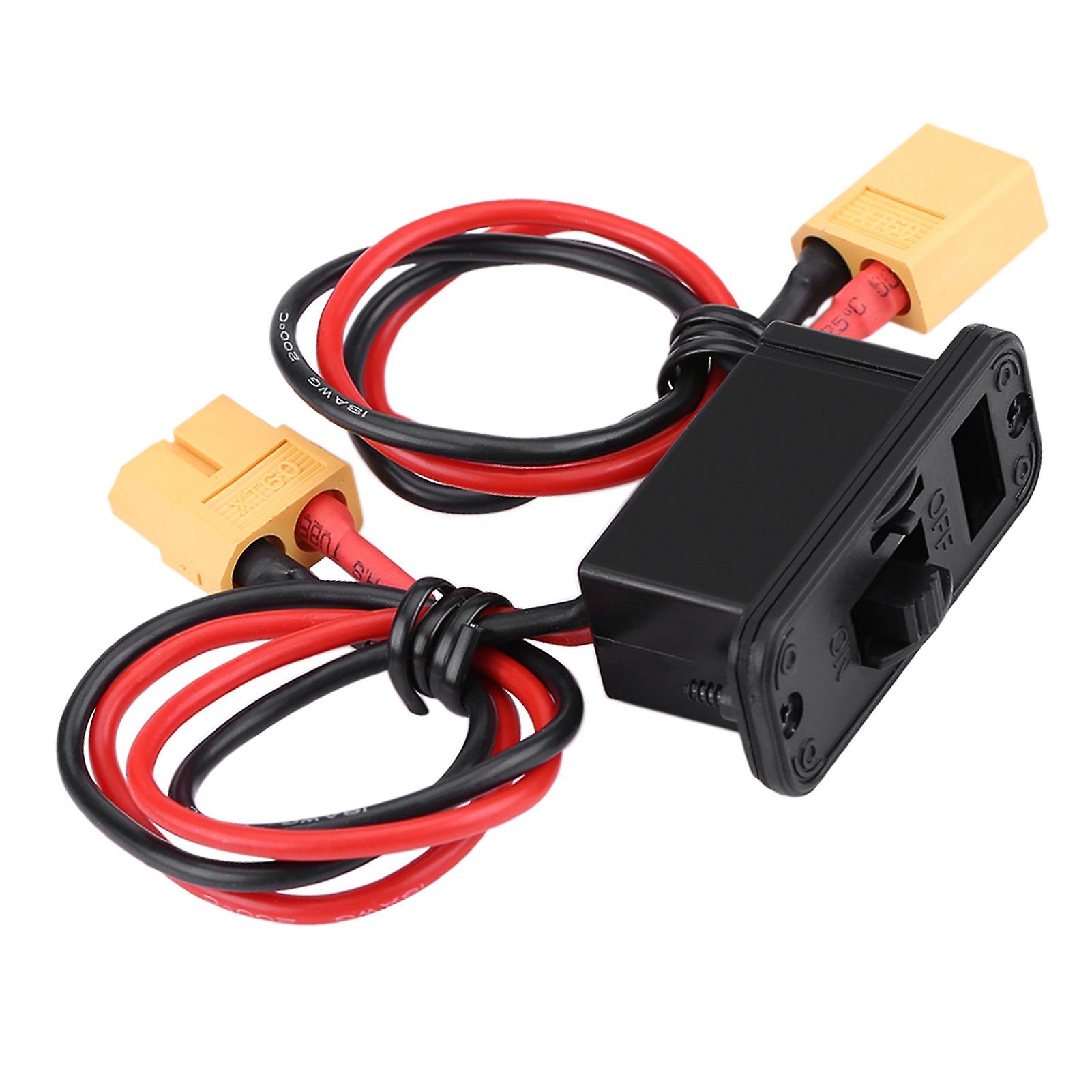 1pc Heavy Duty Large Current Rc Airplane Model Switch Battery On/off Connector Lead