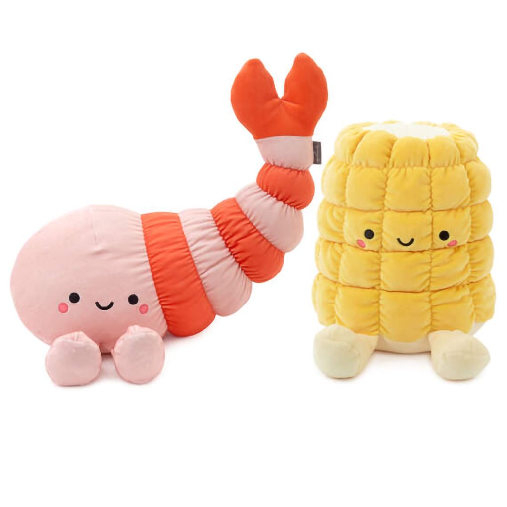 Hallmark  Large Better Together Jumbo Shrimp and Corn Magnetic Plush Pair, 17