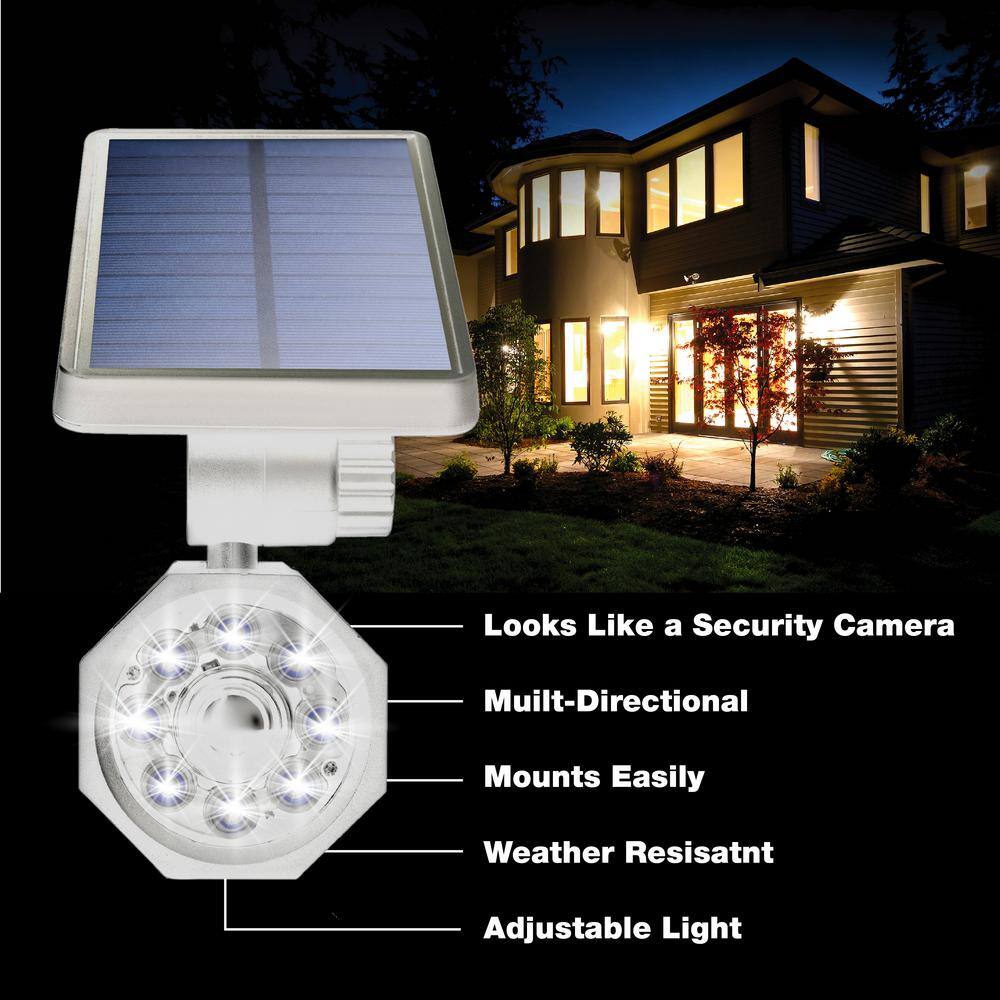 Bell Howell 4-Watt Solar Powered White Motion Activated Outdoor Integrated LED Bionic Spotlight Flood Light 7883