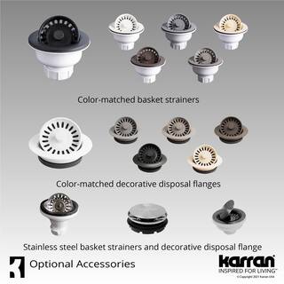 Karran QU- 820 Quartz 24.38 in Single Bowl Undermount Kitchen Sink in Bisque QU-820-BI