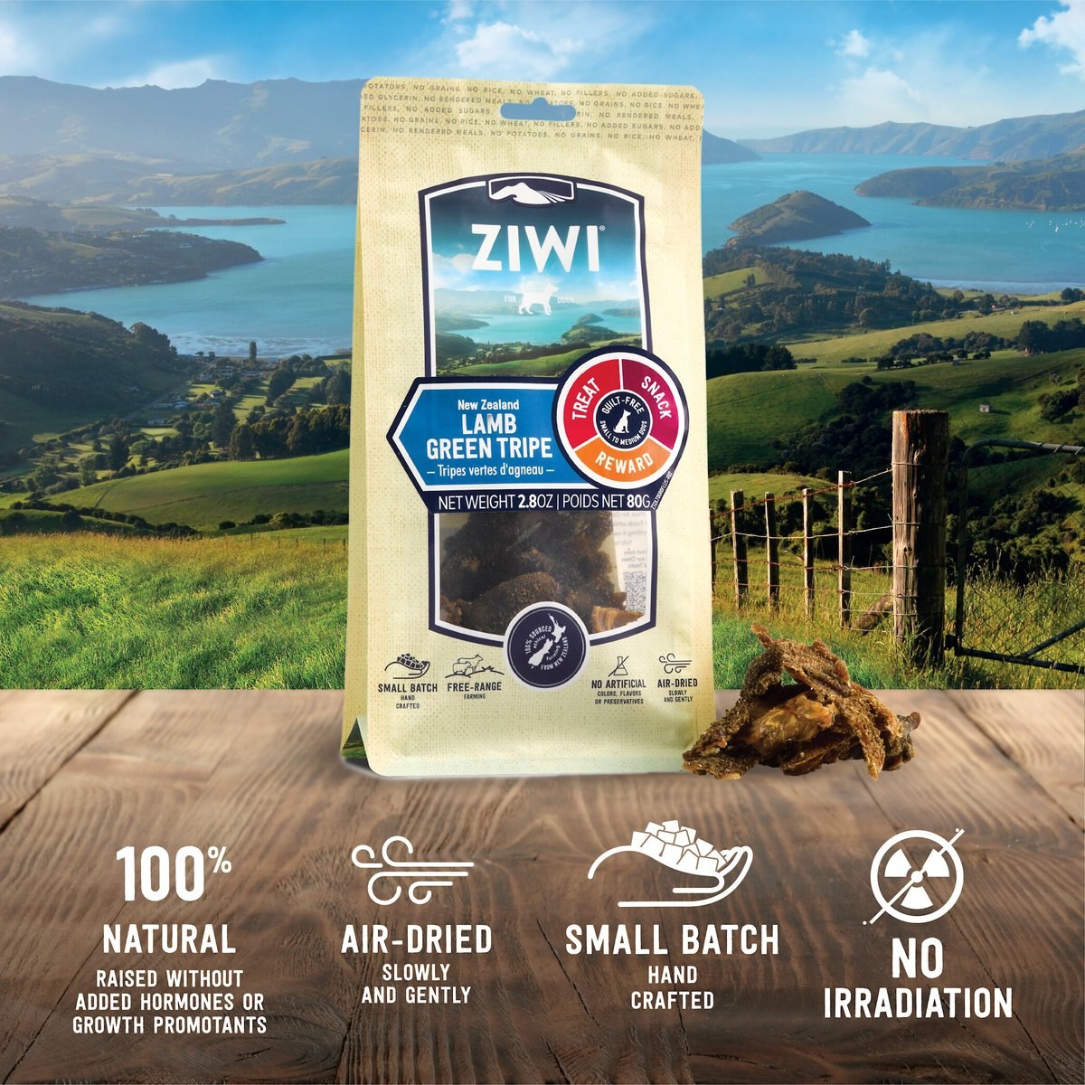 Ziwi Air-Dried Lamb Green Tripe Dog Chews