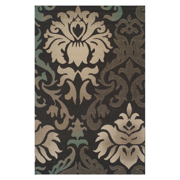 Ornamental Traditional Damask Indoor Outdoor Area Rug By Blue Nile Mills