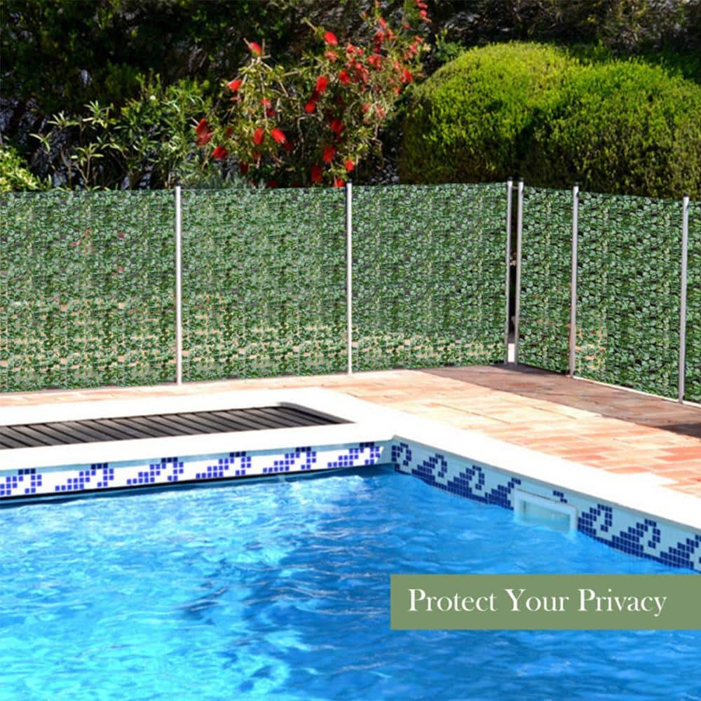 Cisvio 2 in. Plastic Faux Ivy Leaf Decorative Privacy Fence D0102HGEI27