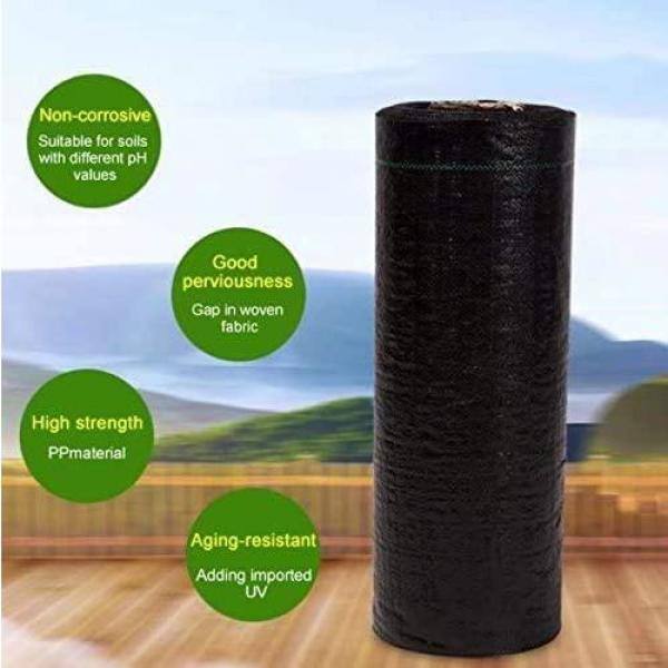 Agfabric 4 ft. x 300 ft. Weed Barrier PP Woven Ground Cover 5 oz. Landsacpe Weed MGWD1404300