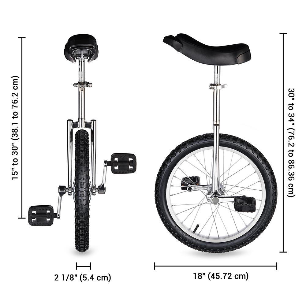 Yescom 18 inch Unicycle Wheel Frame Color Optional