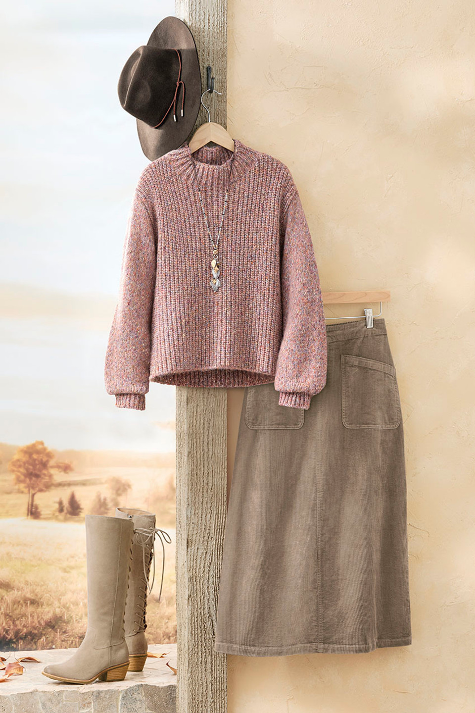 Marled Funnelneck Sweater - Coldwater Creek