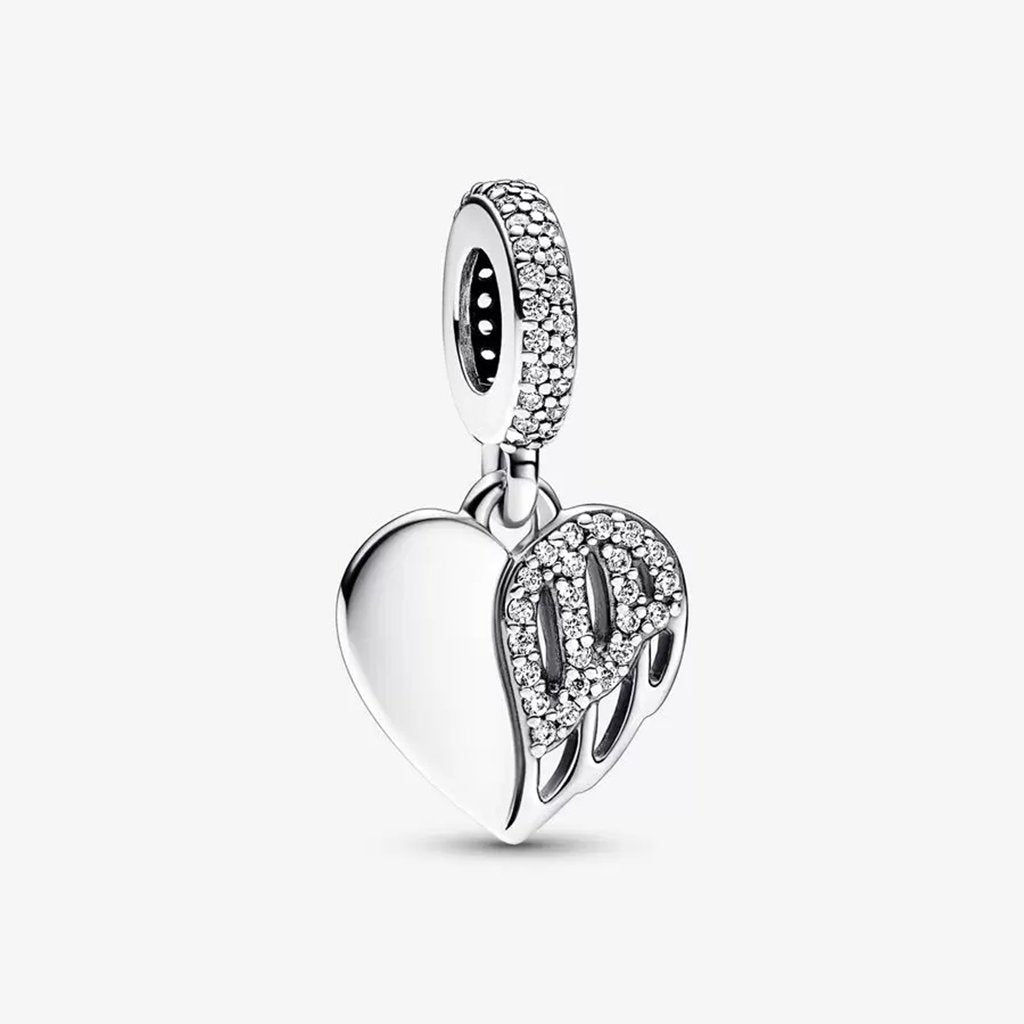 PANDORA  Heart & Angel Dangle Charm