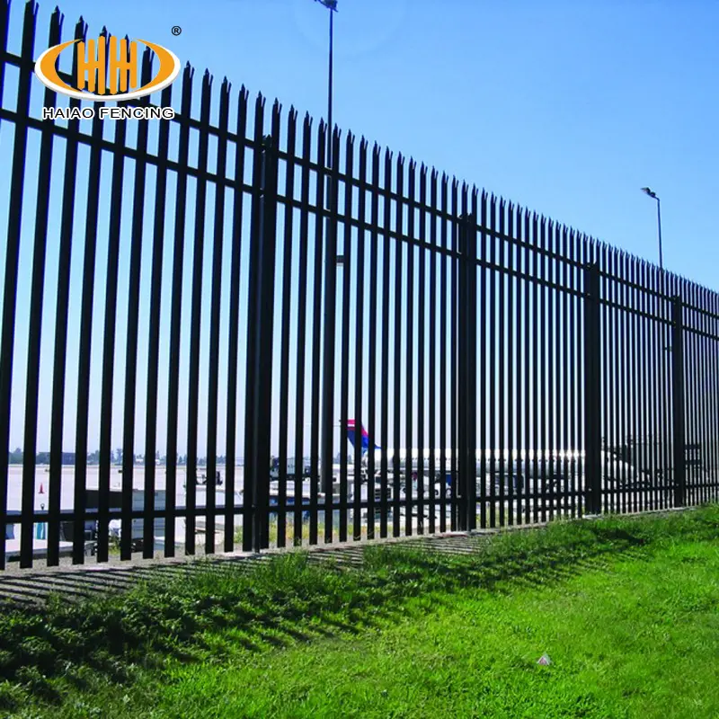 Factory supply pvc coated euro fence complete set palisade fence panels for sale