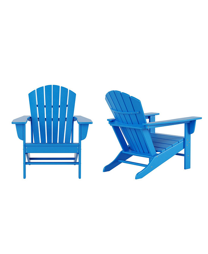 WestinTrends All-Weather Contoured Outdoor Poly Adirondack Chair (Set of 2)