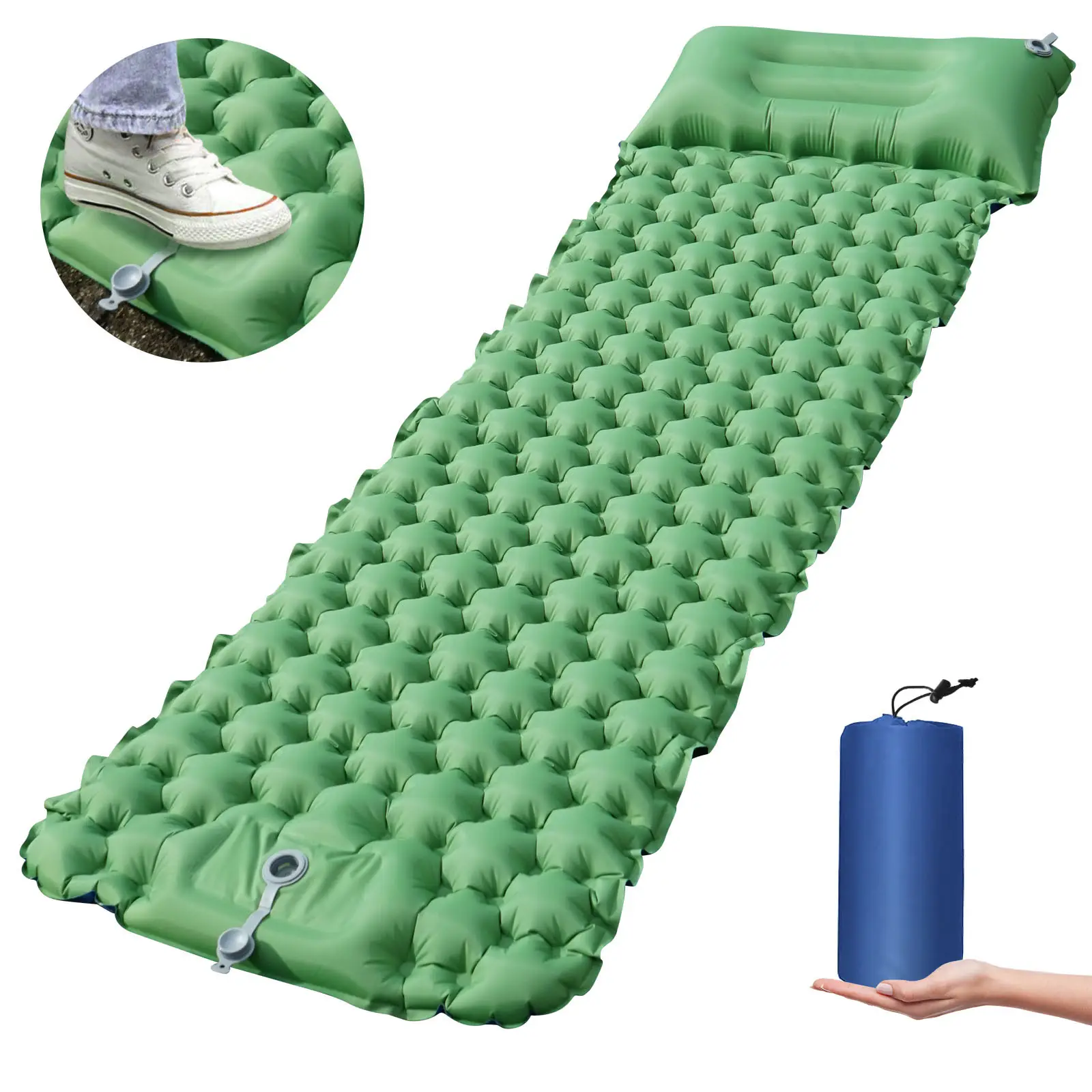 High Quality Outdoor Double Sea Air Mattress Backpacking Hiking Inflatable Sleeping Pad Camping Mat