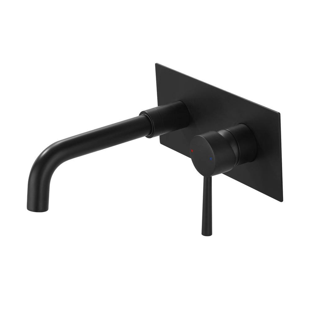 FORCLOVER Single-Handle Wall Mounted Faucet with Swivel Spout in Matte Black GeYSWNK09