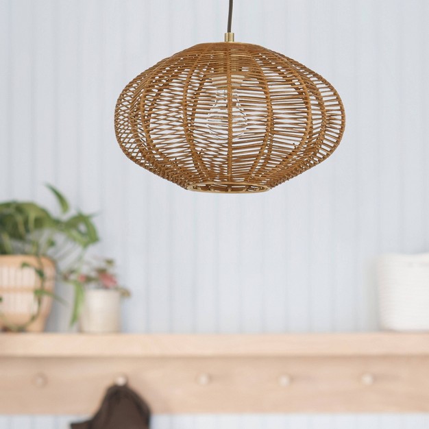 1 light Linnea Pendant Rattan Brown River Of Goods