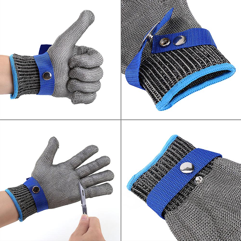 Cut Proof Stab Resistant Stainless Steel Wire Metal Mesh Butcher Cotton Glove