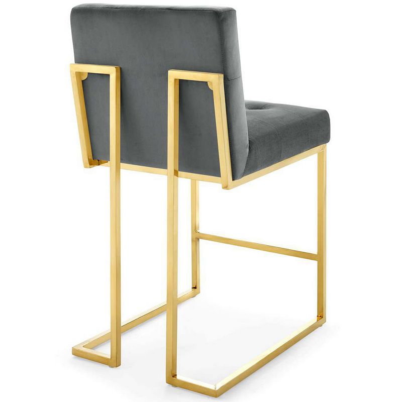 Modway Privy Gold Stainless Steel Performance Velvet Counter Stool