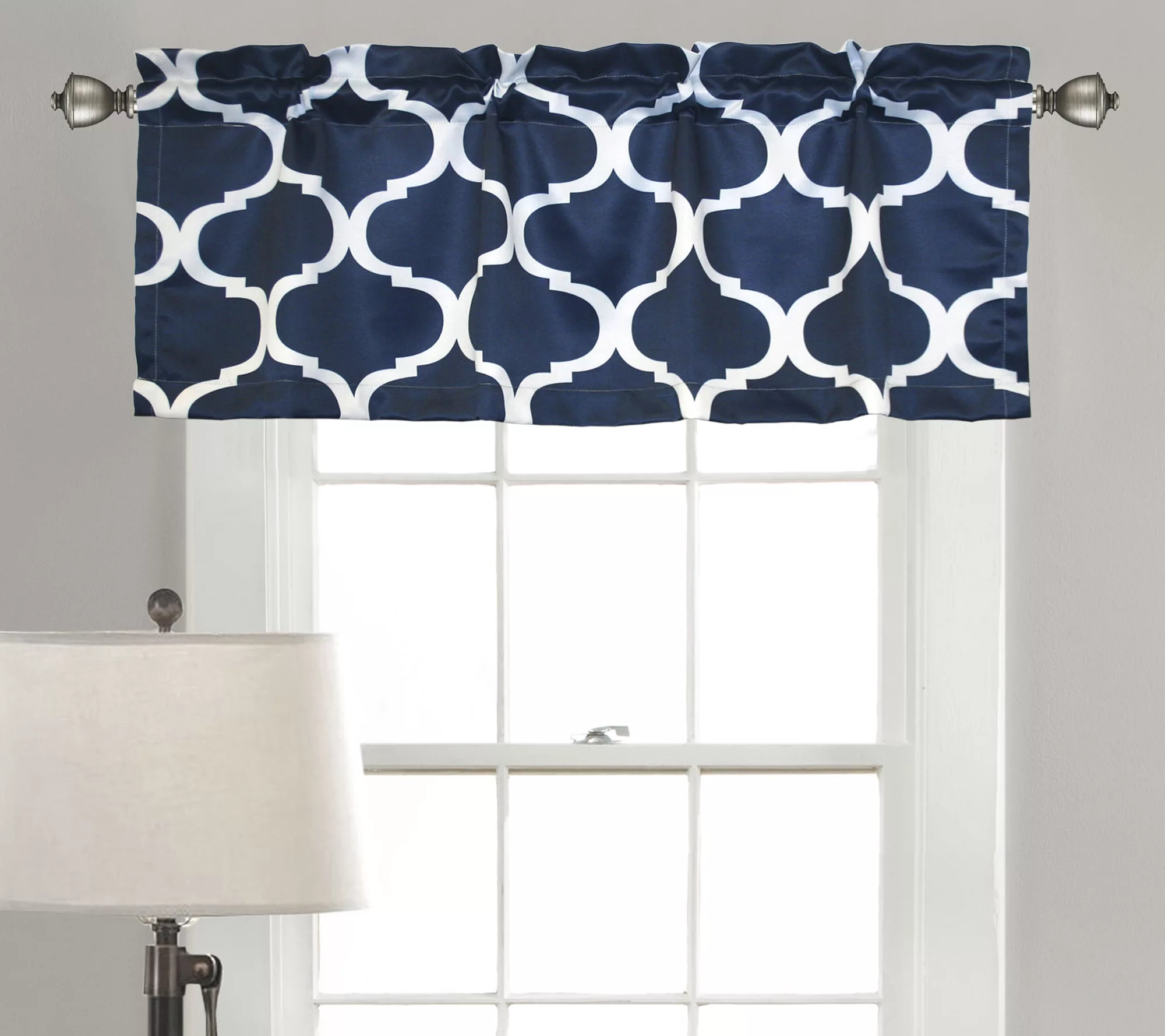 Geo Single Room-Darkening Valance by Lush Decor