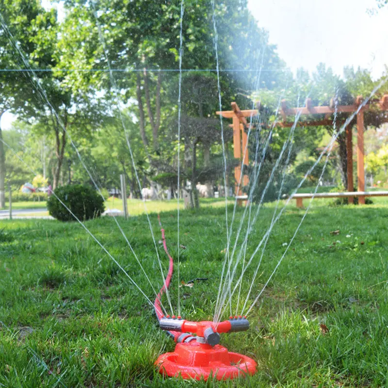 Supply high quality plastic three  arm automatic 360 Rotating Garden sprinkler for agricultural irrigation/