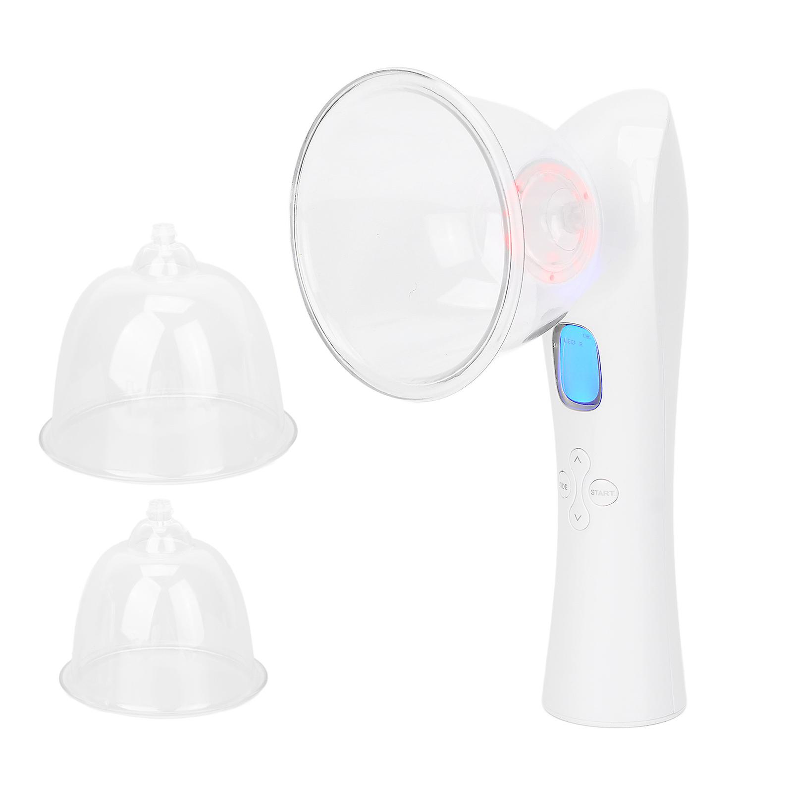 Electric Breast Massage Machine Led Lights Negative Pressure Vacuum Vibration Therapy Breast Care Device