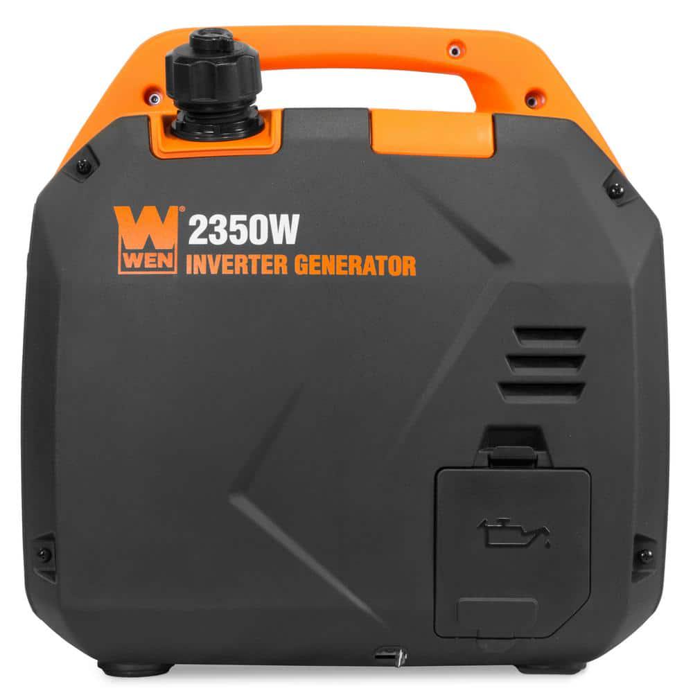 WEN Super Quiet Ultra Lightweight GasPowered Recoil Start 2350Watt Portable Inverter Generator Fuel Shut Off and CO Sensor