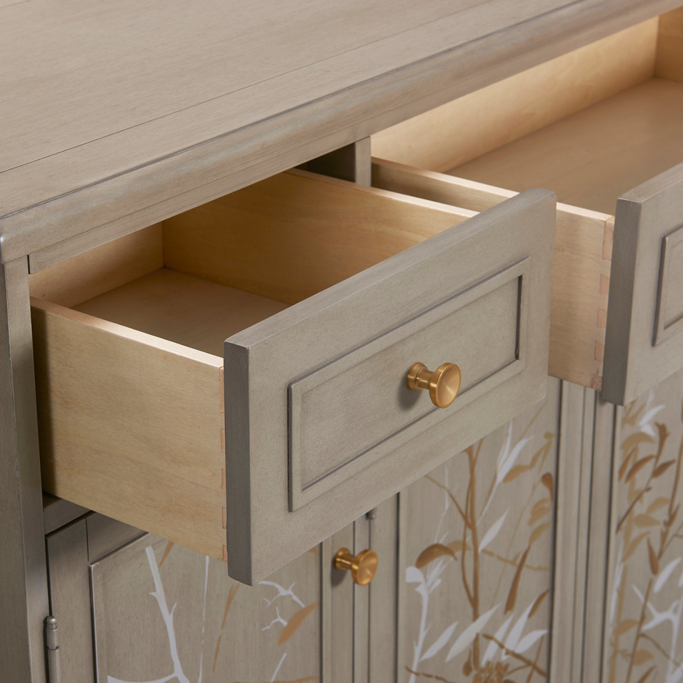 Dauphin Handpainted Entryway Storage Cabinet   Transitional   Accent Chests And Cabinets   by Jennifer Taylor Home  Houzz