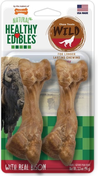 Nylabone Healthy Edibles Wild Natural Long Lasting Bison Flavor Dog Chew