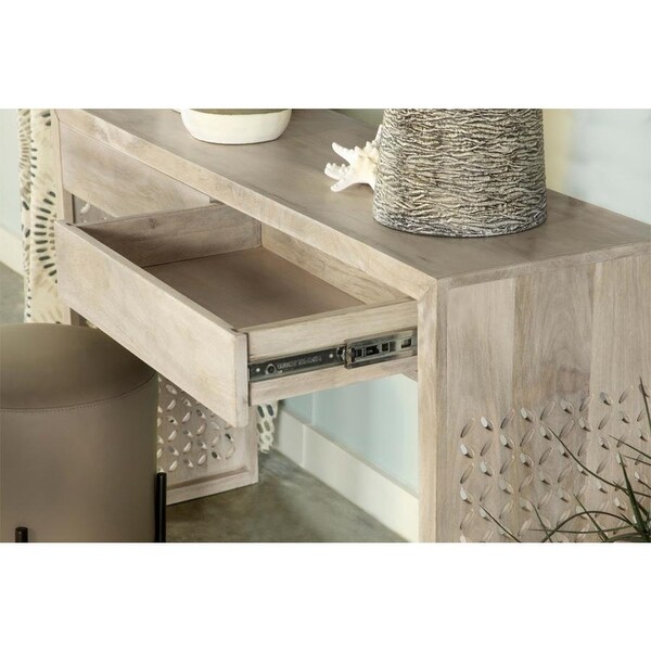 2 Drawers Console Table in White Washed