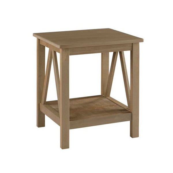 Linon Elaine Driftwood End Table