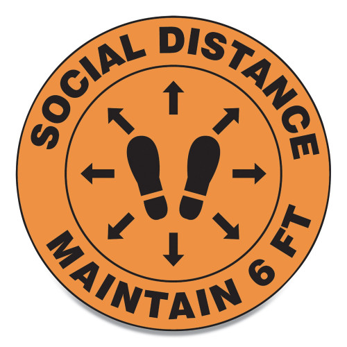 Accuform Slip-Gard Social Distance Floor Signs， 17