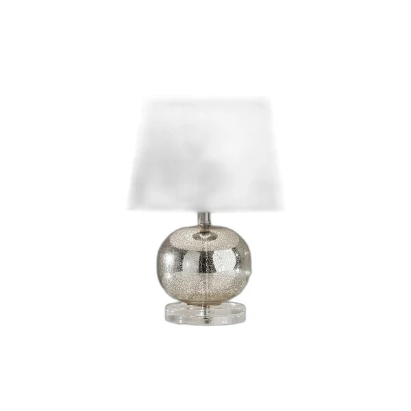 Elegant Silver Mercury Glass Table Lamp - 10 x 10 x 15