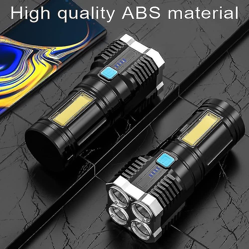 Outdoor Rechargeable Super Bright 4/5 Cores Flashlight Multifunction Super Bright Led Rechargeable Waterproof Tactical Flashlight