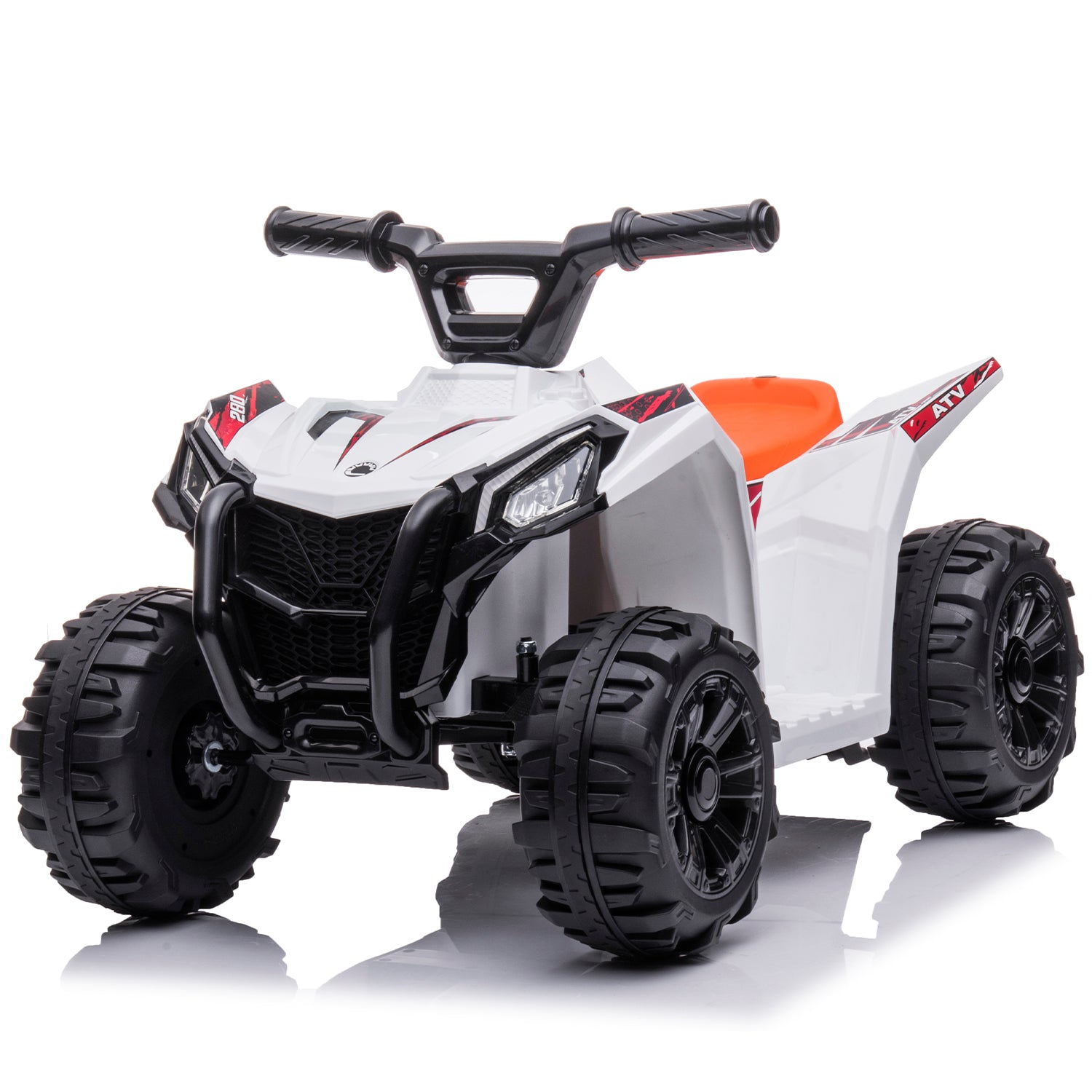 uhomepro 6V Kids Electric ATV 4 Wheels Ride On Cars Toy for Boys Girls, White