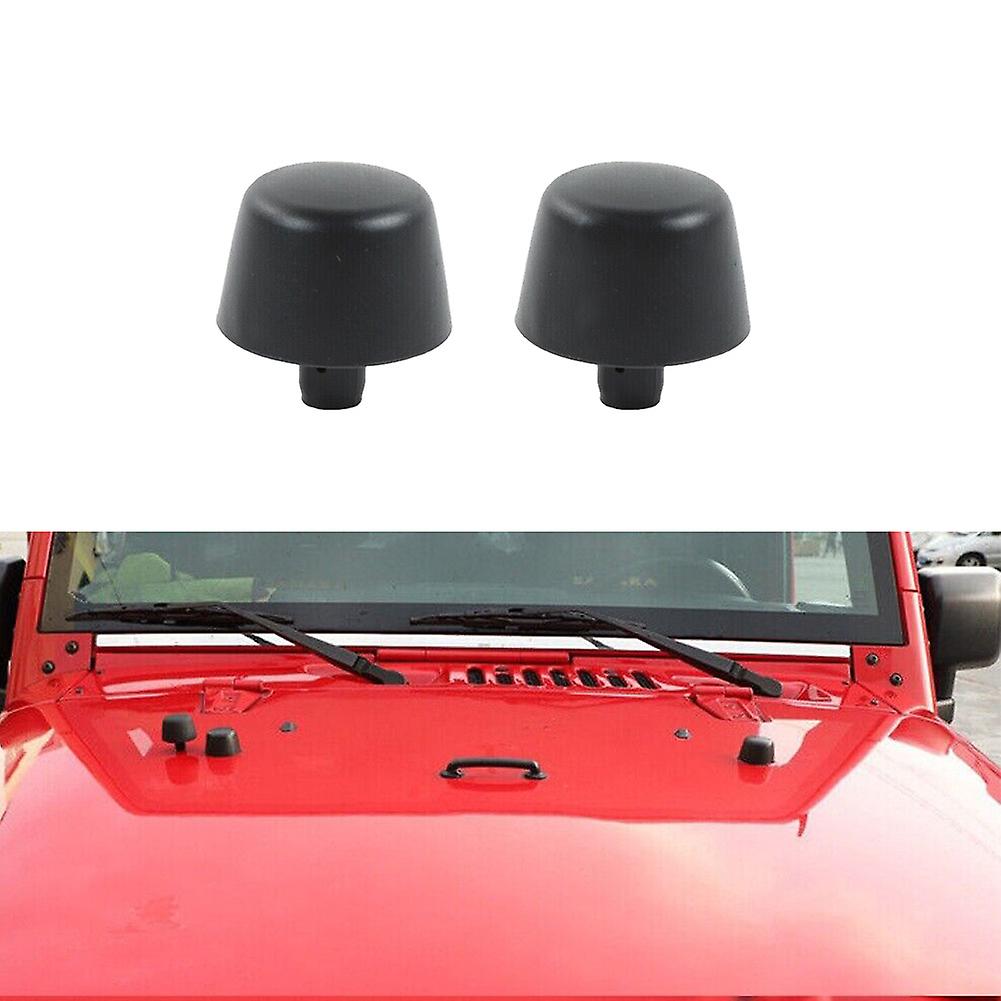 2pcs Black Rubber Bumper Cushion Hood Bump Stop For Jk 2007-2017 55395650ac 55395650ad