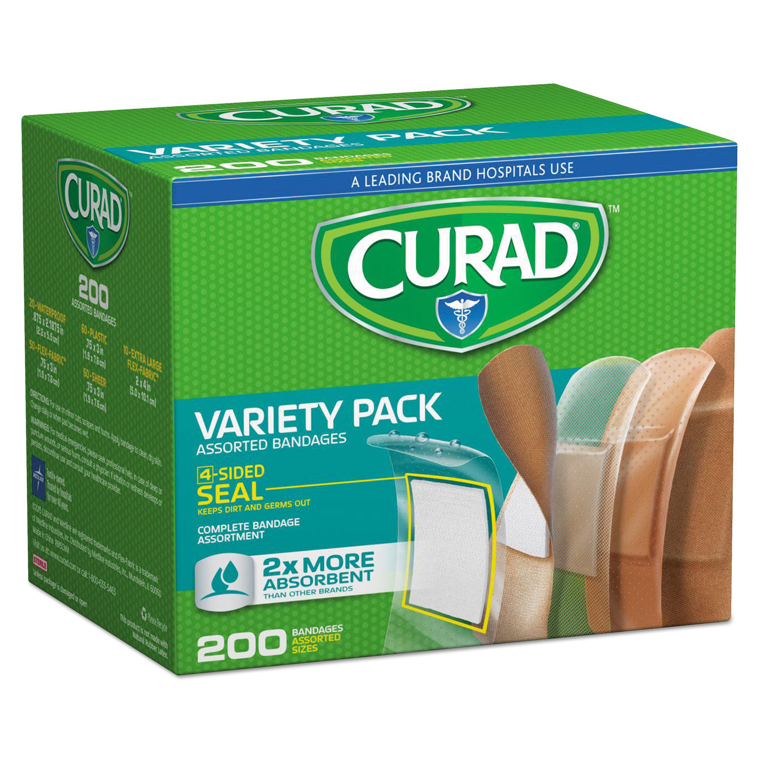 Variety Pack Assorted Bandages by Curadandreg; MIICUR0800RB