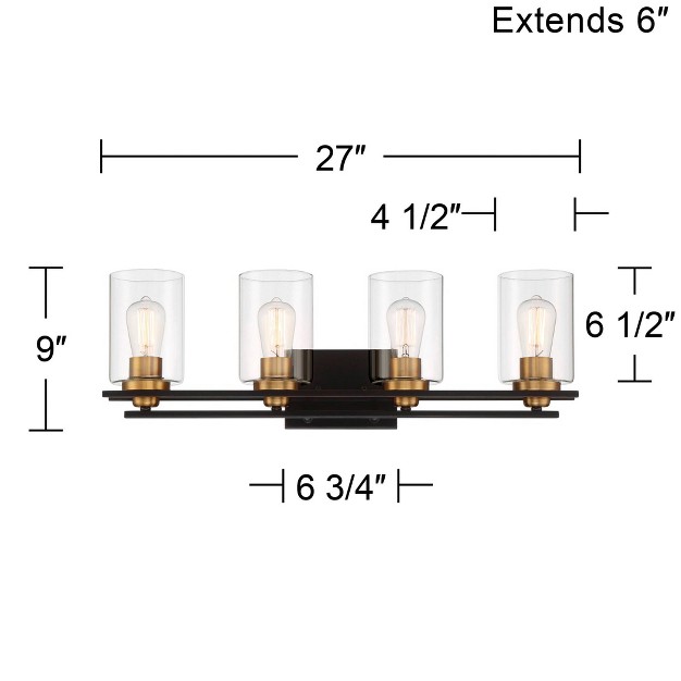 4 light Fixture Clear Glass For Bedroom Bathroom Vanity Reading House