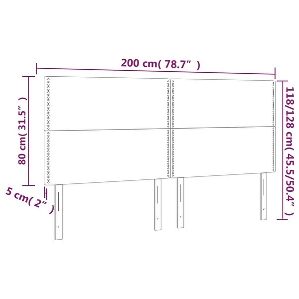 vidaXL Headboard Black 39.4