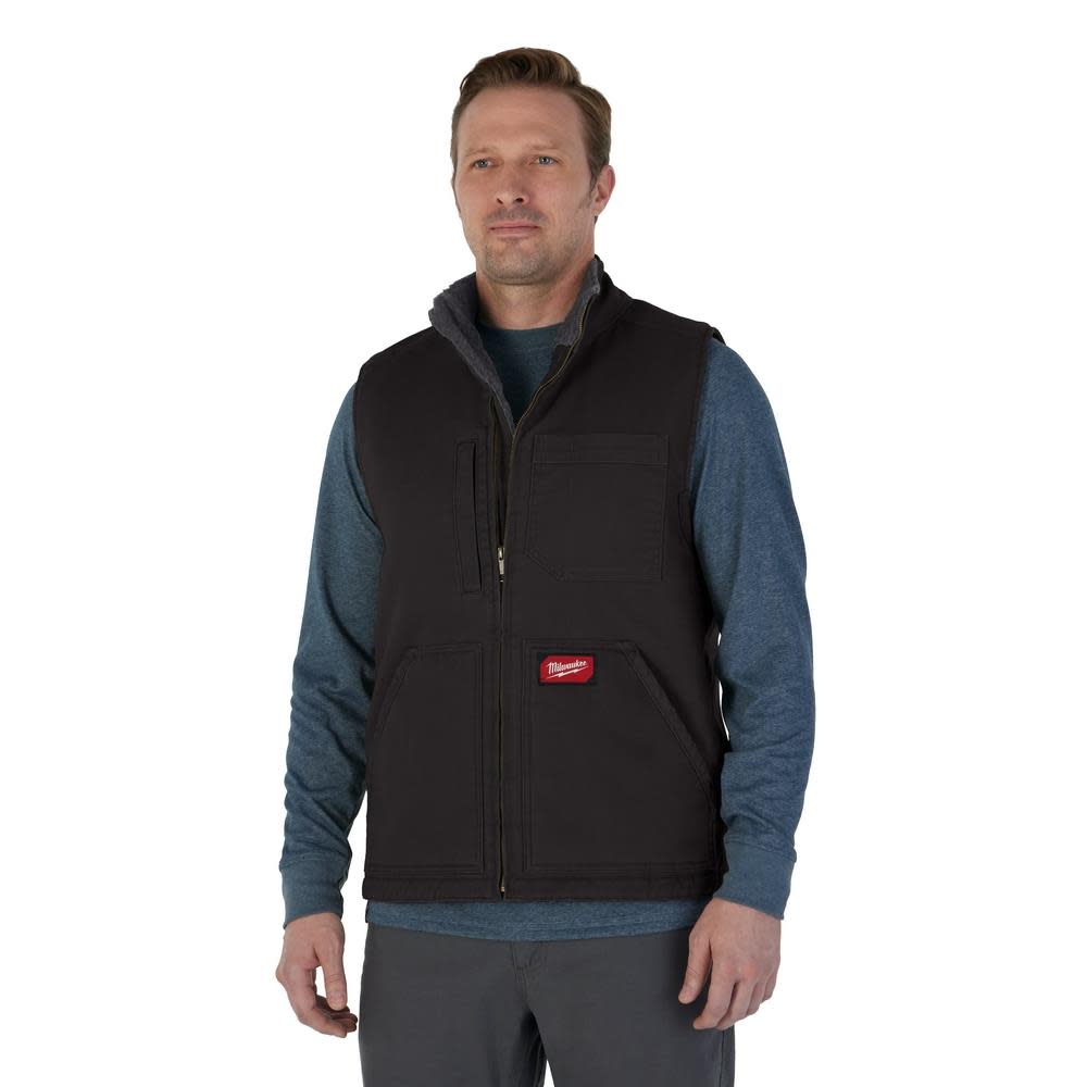 Milwaukee Heavy Duty Sherpa Lined Vest Black Small