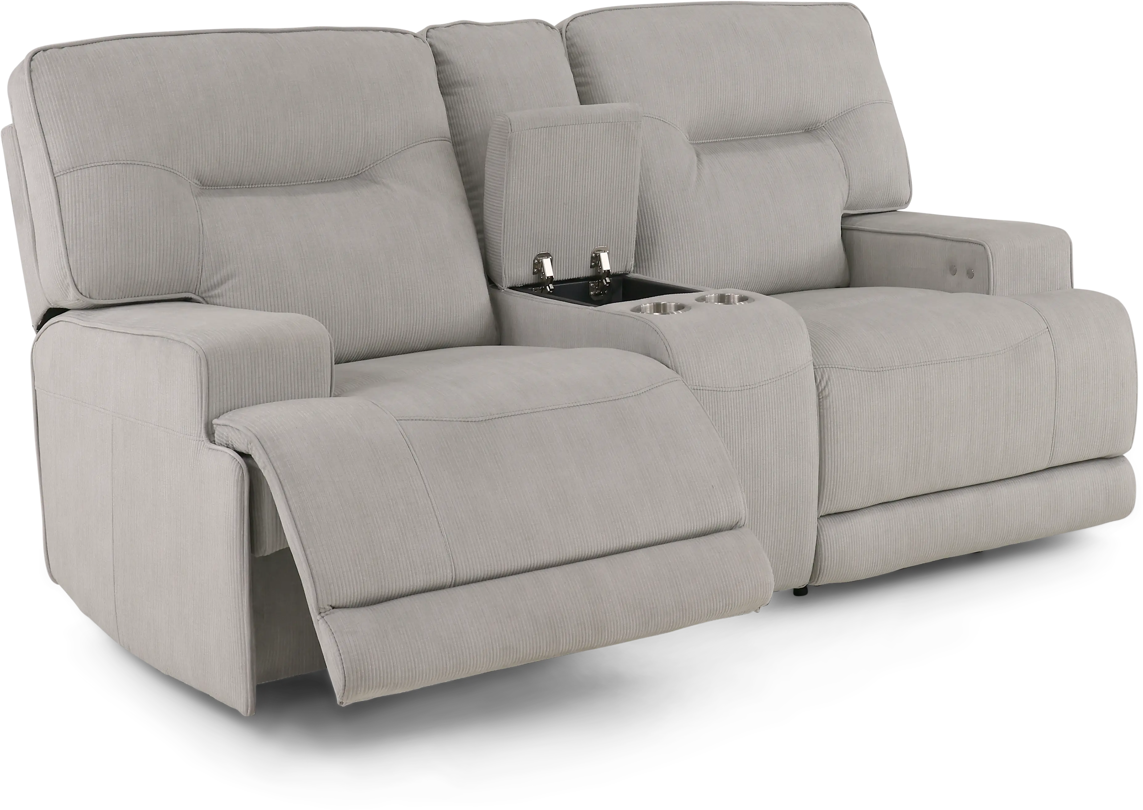 Stanza Sterling Gray Power Reclining Loveseat