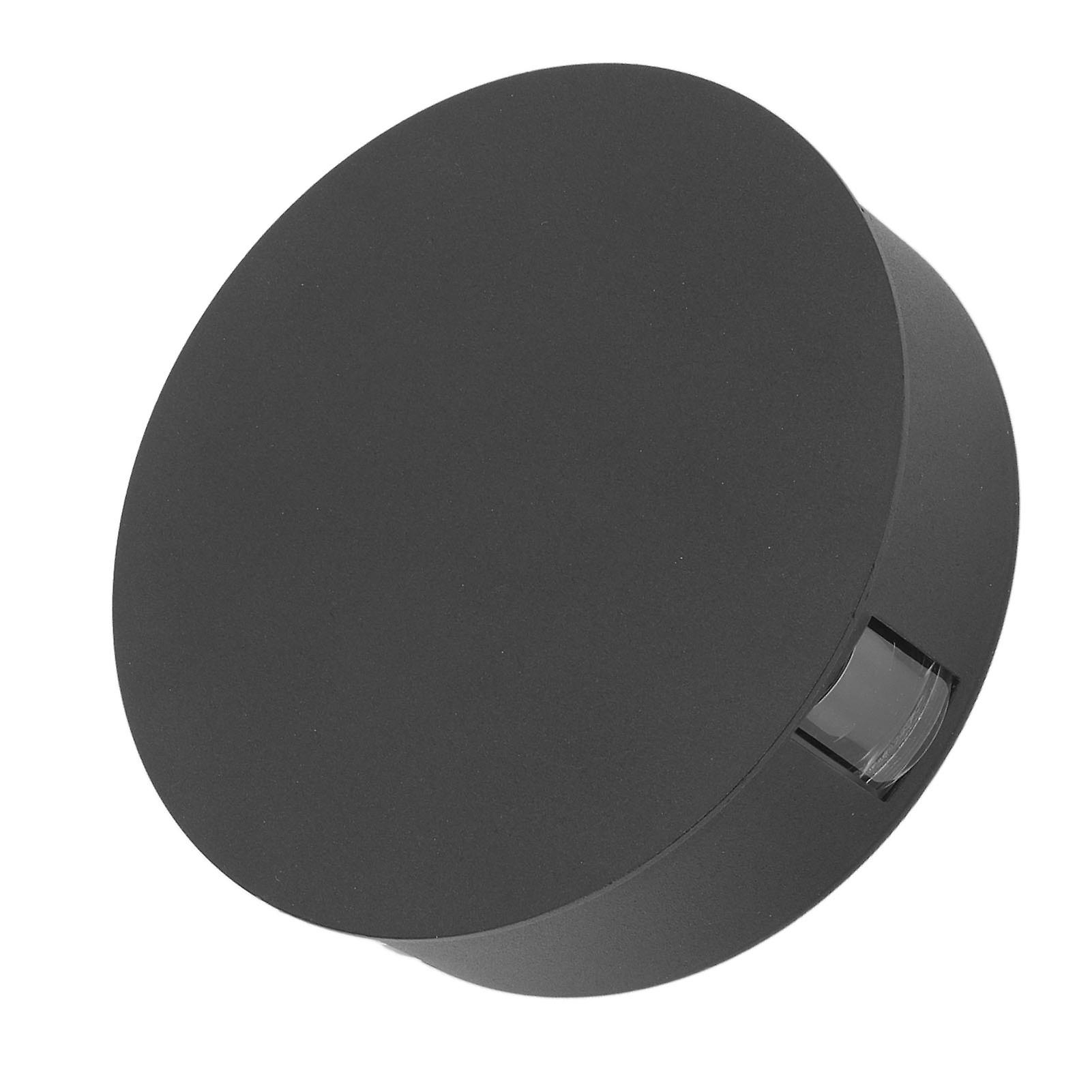 LED Modern Wall Lamp Round 4 Sided Beam Light 12W High Brightness Gentle Lighting Waterproof Wall Light 85‑265V Black Shell