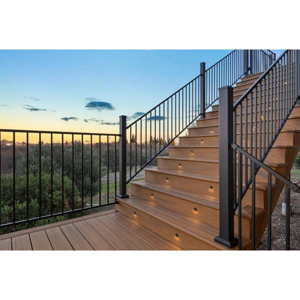 FORTRESS Fe26 40 in. H x 8 ft. W Black Steel Railing Level Panel 53140948