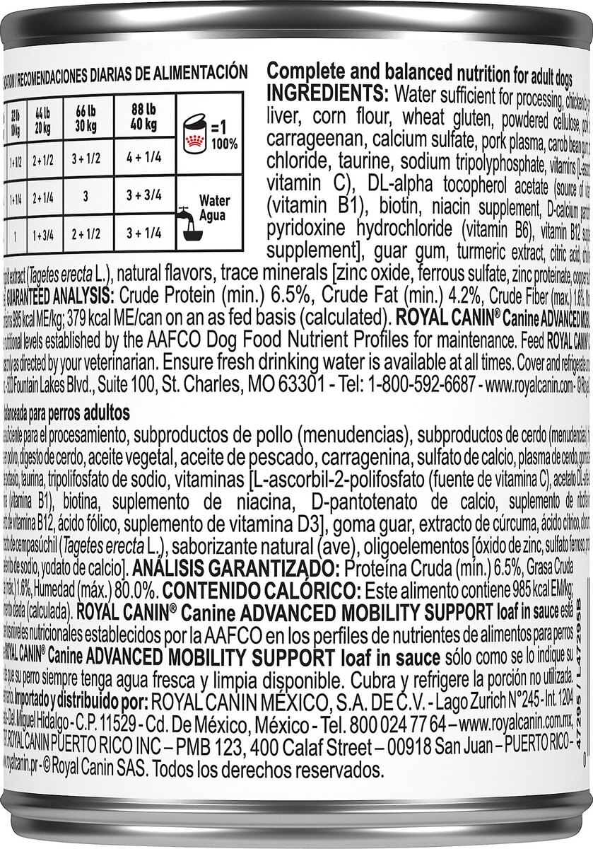 Royal Canin Veterinary Diet Adult Advanced Mobility Support Canned Dog Food