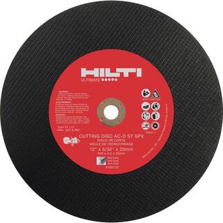 Hilti 12 in. x 532 in. x 1 in. 0-Teeth SPX Abrasive Steel Cutting Gas Saw BladeDisc (10-Pack) 436723