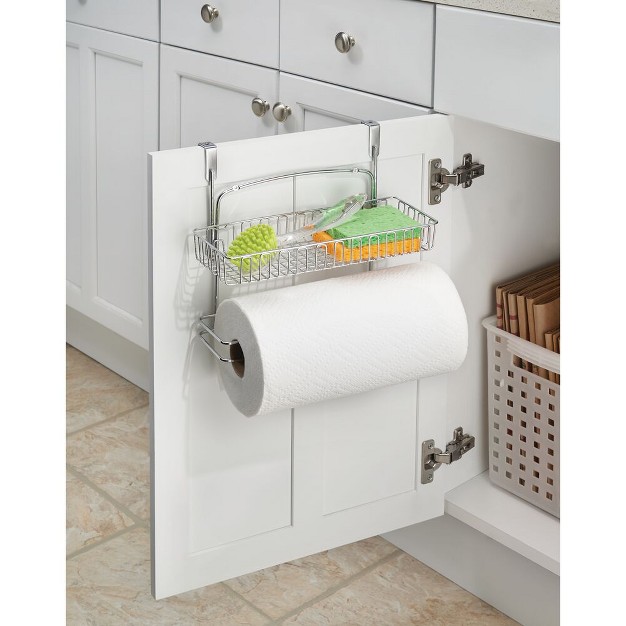 Mdesign Over Cabinet Paper Towel Holder With Multi purpose Shelf